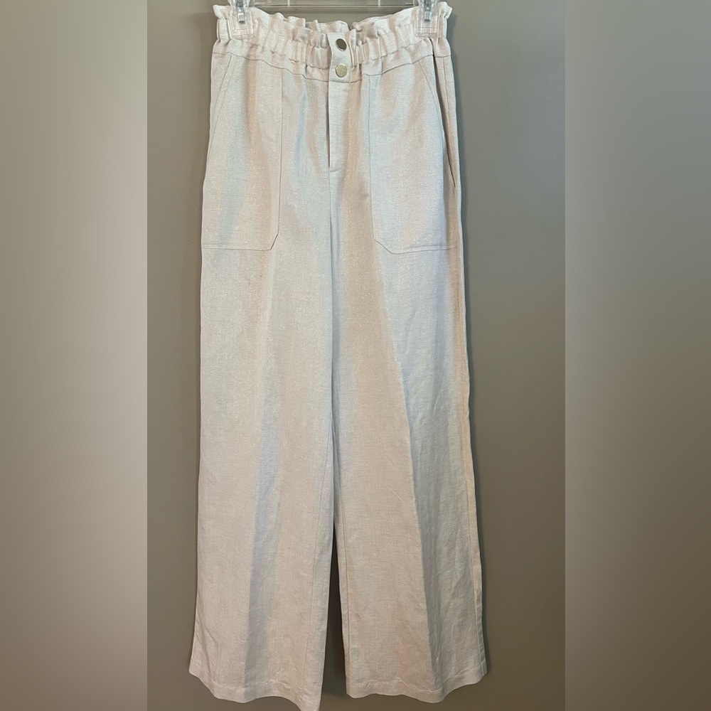 I.N.C. International Concepts Metallic Paperbag-Waist Pants